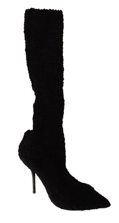 Dolce & Gabbana Chic Black Stretch Sock Boots - Masuh best bargains 