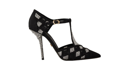 Dolce & Gabbana Elegant Crystal-Embellished Suede Pumps - Masuh best bargains 