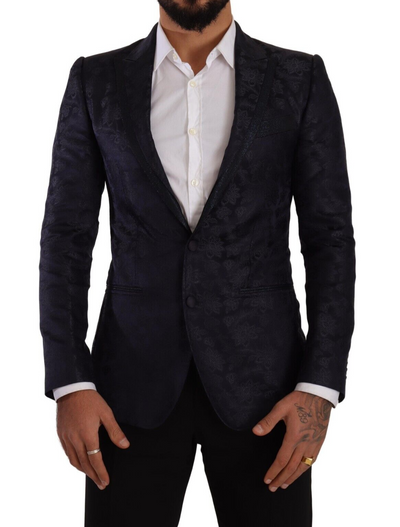 Dolce & Gabbana Elegant Dark Blue MARTINI Formal Blazer - Masuh best bargains 
