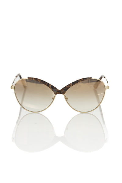 Frankie Morello Beige Metallic Women Sunglass - Masuh best bargains 