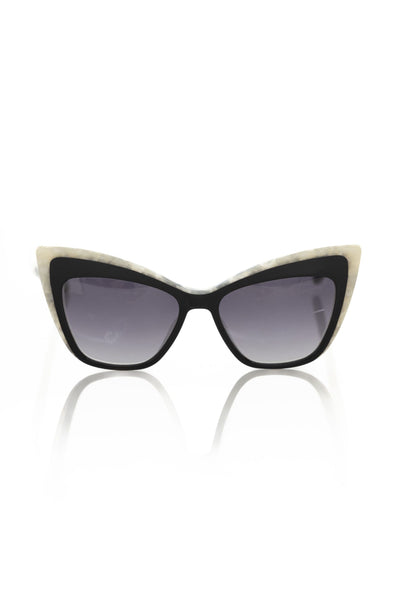 Frankie Morello Black Acetate Women Sunglass - Masuh best bargains 