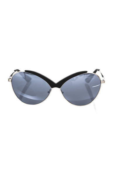 Frankie Morello Black Metallic Women Sunglass - Masuh best bargains 