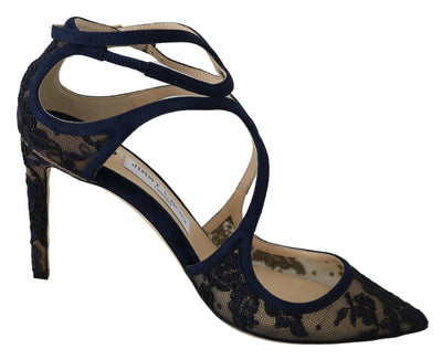 Jimmy Choo Navy Lancer Leather Pumps Elegance Unleashed - Masuh best bargains 