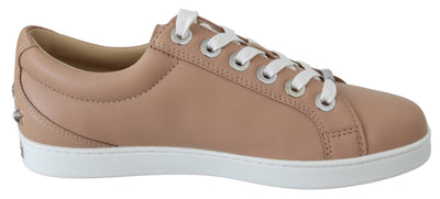 Jimmy Choo Powder Pink Nappa Leather Sneakers - Masuh best bargains 