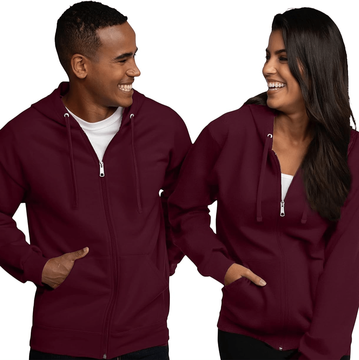 Unisex Adult Eversoft Fleece Full Zip Hoodie Sweatshirt - Masuh best bargains 