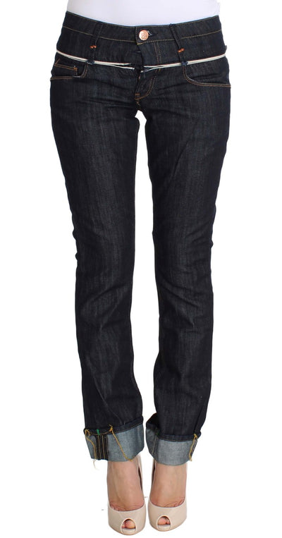 Acht Elegant Straight Leg Dark Blue Jeans - Masuh best bargains 