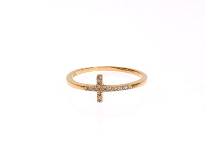 Nialaya Chic Handmade Golden CZ Crystal Ring - Masuh best bargains 