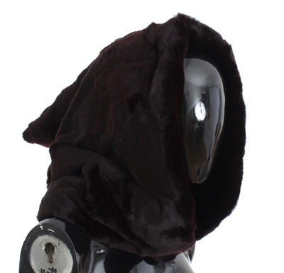 Dolce & Gabbana Exclusive Purple Weasel Fur Hooded Scarf - Masuh best bargains 
