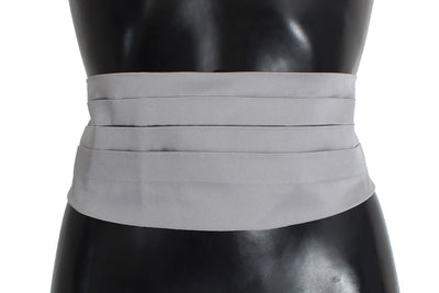 Dolce & Gabbana Elegant Silk Gray Cummerbund - Masuh best bargains 