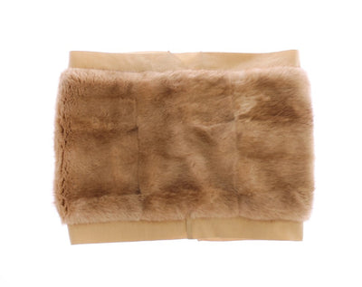 Dolce & Gabbana Exclusive Beige MINK Fur Scarf Wrap - Masuh best bargains 