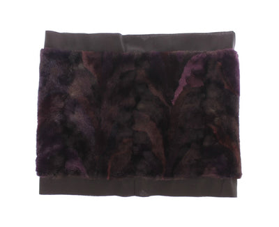 Dolce & Gabbana Exquisite Purple MINK Fur Scarf Wrap - Masuh best bargains 