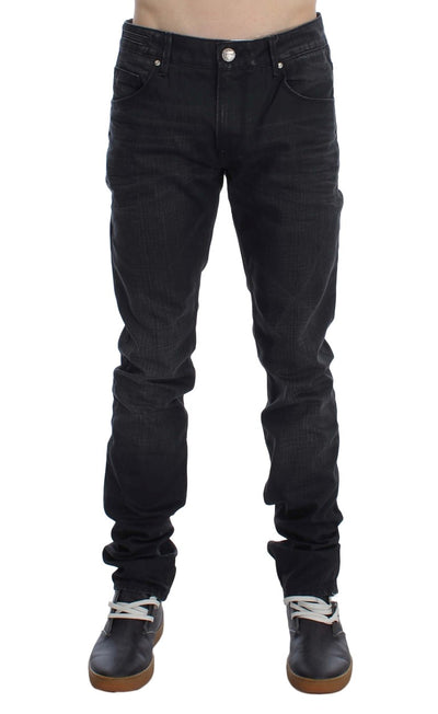 Acht Sleek Gray Slim Fit Italian Mens Jeans - Masuh best bargains 