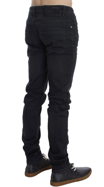 Acht Sleek Gray Slim Fit Men's Premium Denim - Masuh best bargains 