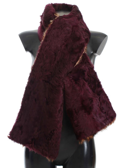 Dolce & Gabbana Exquisite Leopard Print Lambskin Fur Scarf - Masuh best bargains 