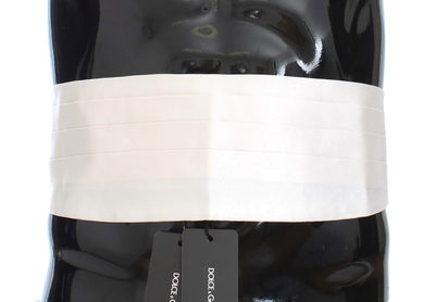 Dolce & Gabbana Elegant White Silk Cummerbund - Masuh best bargains 