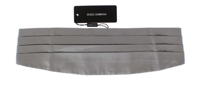 Dolce & Gabbana Elegant Silver Silk Cummerbund - Masuh best bargains 