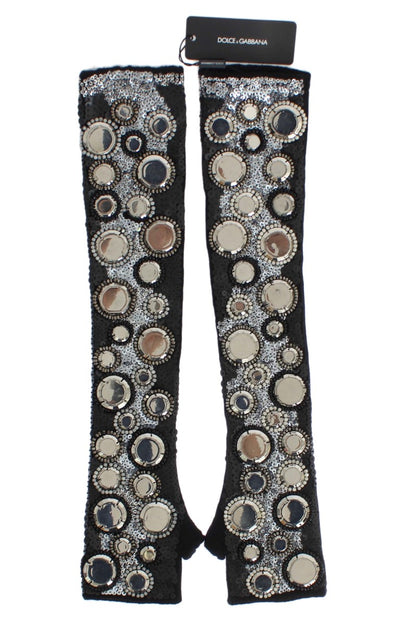 Dolce & Gabbana Sequin-Embellished Cashmere Fingerless Gloves - Masuh best bargains 