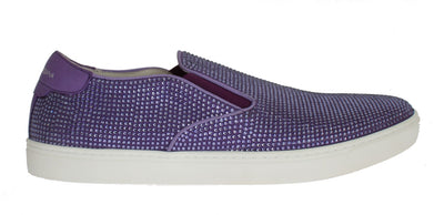 Dolce & Gabbana Elegant Purple Strass Fashion Sneakers - Masuh best bargains 