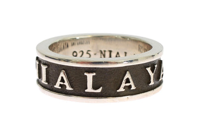 Nialaya Elegant Silver and Black Men's Sterling Ring - Masuh best bargains 