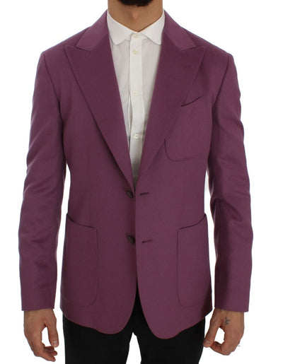 Dolce & Gabbana Elegant Purple Cashmere-Silk Blend Blazer - Masuh best bargains 