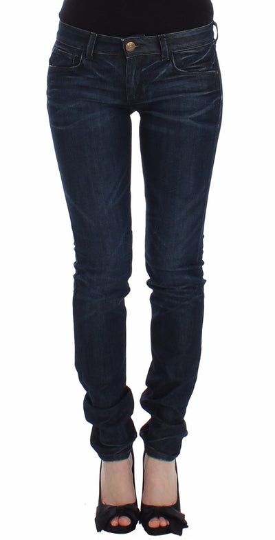 Ermanno Scervino Chic Dark Blue Skinny Jeans - Masuh best bargains 