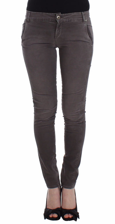Ermanno Scervino Chic Gray Slim Leg Jeans - Elegance Meets Comfort - Masuh best bargains 