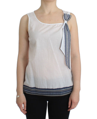 Ermanno Scervino Elegant Cotton-Blend Bow Top - Masuh best bargains 