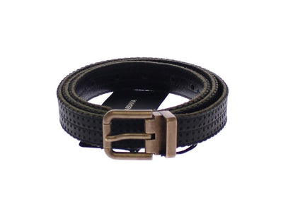 Dolce & Gabbana Elegant Blue Leather-Cotton Blend Men's Belt - Masuh best bargains 