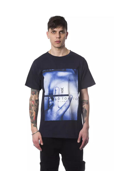 Nicolo Tonetto Blue Cotton Men T-Shirt - Masuh best bargains 
