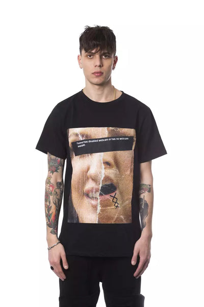 Nicolo Tonetto Black Cotton Men T-Shirt - Masuh best bargains 