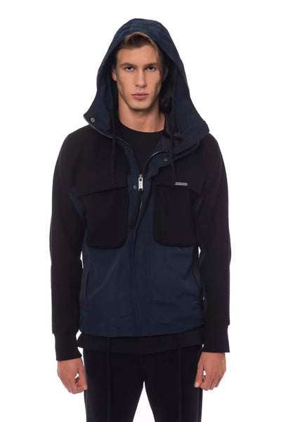 Nicolo Tonetto Black Wool Men's Hooded Jacket - Masuh best bargains 