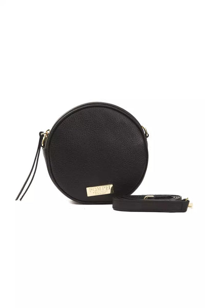 Pompei Donatella Black Leather Women Crossbody - Masuh best bargains 