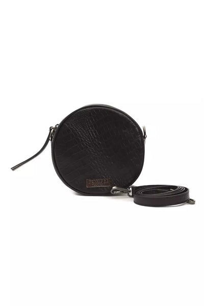Pompei Donatella Black Leather Women Crossbody Bag - Masuh best bargains 