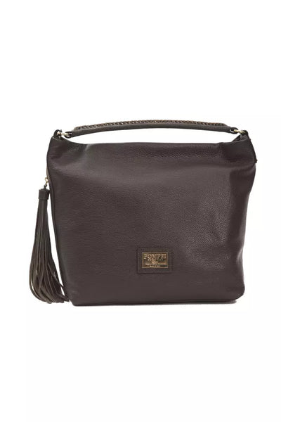 Pompei Donatella Brown Leather Women Shoulder Bag - Masuh best bargains 
