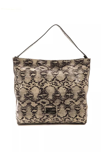 Pompei Donatella Gray Leather Women Shoulder Bag - Masuh best bargains 
