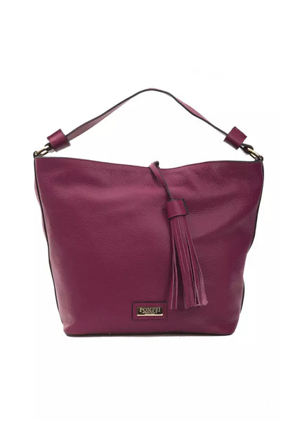 Pompei Donatella Burgundy Leather Women Shoulder Bag - Masuh best bargains 