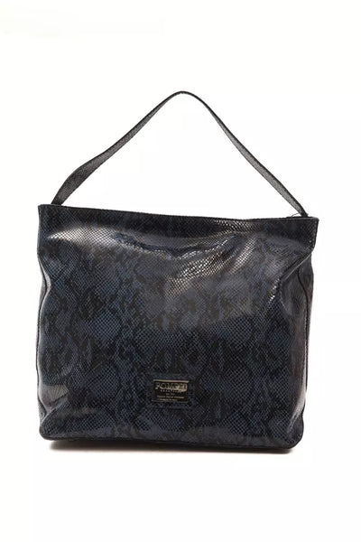 Pompei Donatella Blue Leather Women Shoulder Bag - Masuh best bargains 