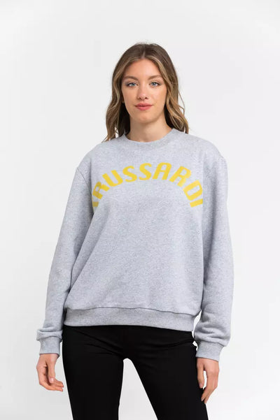 Trussardi Gray Cotton Women Sweater - Masuh best bargains 