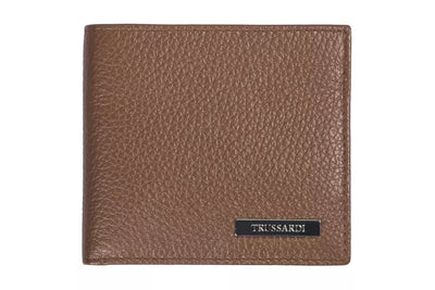 Trussardi Brown Leather Men Wallet - Masuh best bargains 