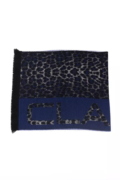 Cavalli Class Blue Wool Men Scarf - Masuh best bargains 