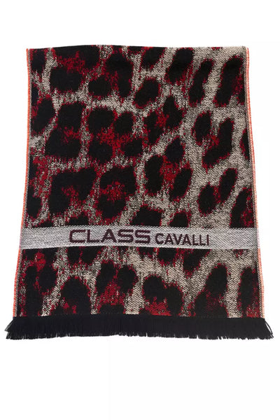 Cavalli Class Burgundy Wool Men Scarf - Masuh best bargains 