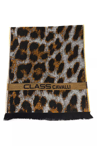 Cavalli Class Brown Wool Men Scarf - Masuh best bargains 