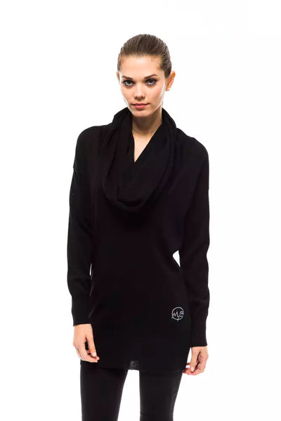 Montana Blu Black Wool Women Sweater - Masuh best bargains 
