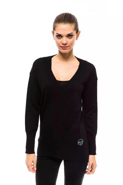Montana Blu Black Wool Women Sweater - Masuh best bargains 
