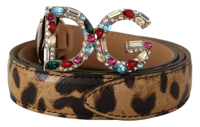 Dolce & Gabbana Elegant Crystal-Embellished Leopard Belt - Masuh best bargains 