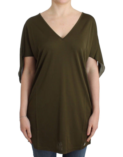 John Galliano Emerald Elegance Rayon Blouse - Masuh best bargains 