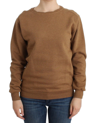 John Galliano Chic Brown Crewneck Cotton Sweater - Masuh best bargains 