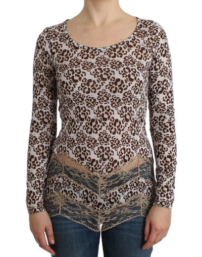 Cavalli Elegant Floral Lace Longsleeve Top - Masuh best bargains 