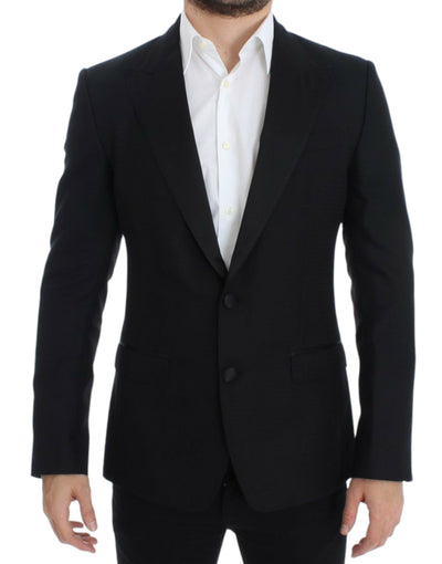 Dolce & Gabbana Elegant Black Silk Blend Sicilia Blazer - Masuh best bargains 