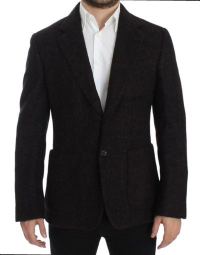 Dolce & Gabbana Bordeaux Alpaga Two-Button Blazer Jacket - Masuh best bargains 